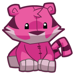 pink tiger plushie from animal jam